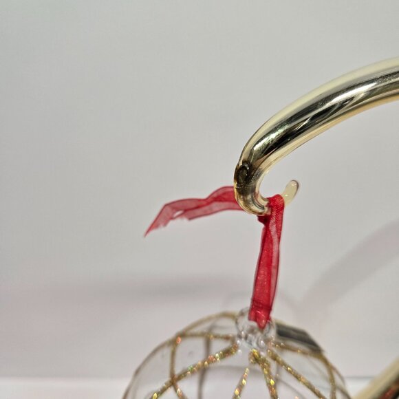 Vintage Joan Rivers Bird Cage Ornament Glass Stand Satin Box Holiday 2008 - Picture 6 of 13